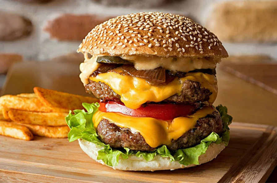 ساندویچ زغالی برگر قارچ و پنیر